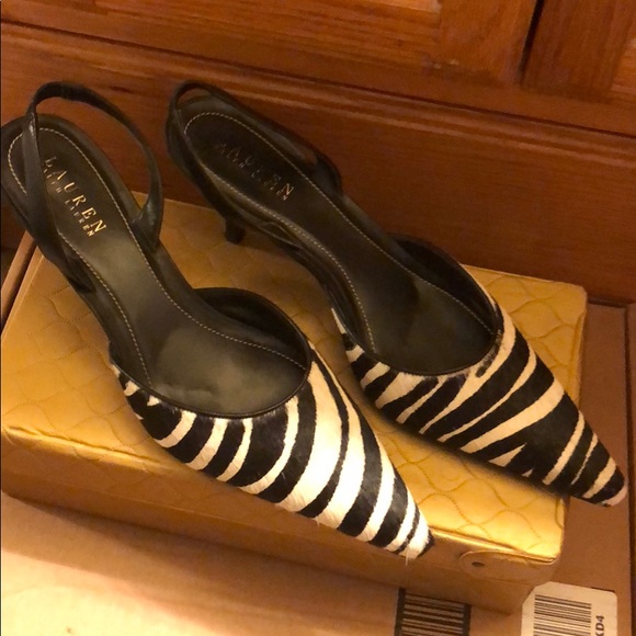 sling pumps animal print